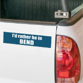Ik zou liever in Bend Oregon zijn. Bumpersticker (Op Truck)