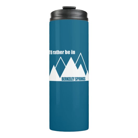 Ik zou liever in Berkeley Springs Mountain zijn Thermosbeker (Voorkant)