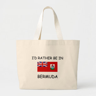 Ik zou liever in Bermuda zijn Grote Tote Bag