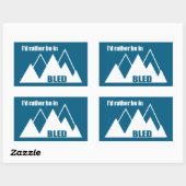 Ik zou liever in Bled Slovenie Mountain zijn Rechthoekige Sticker (Vel)