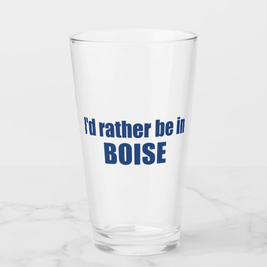 Ik zou liever in Boise Idaho zijn Glas (Voorkant)