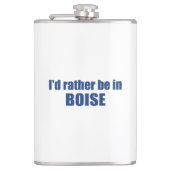 Ik zou liever in Boise Idaho zijn Heupfles (Voorkant)