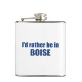 Ik zou liever in Boise Idaho zijn Heupfles (Voorkant)