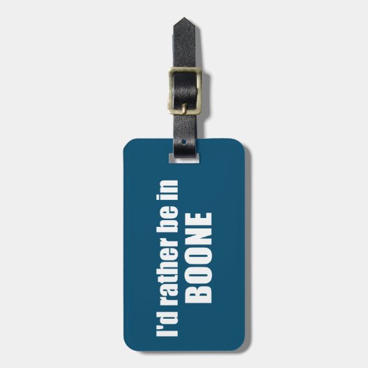 Ik zou liever in Boone North Carolina zijn Bagagelabel (Voorkant verticaal)