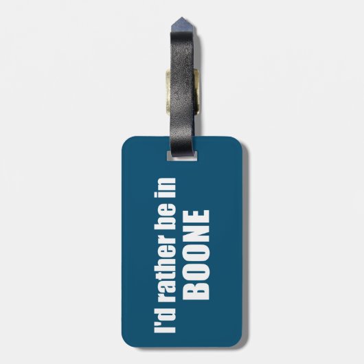Ik zou liever in Boone North Carolina zijn Bagagelabel (Achterkant verticaal)