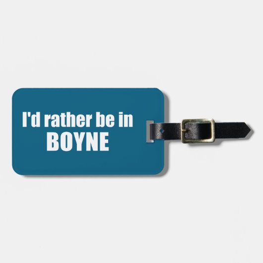 Ik zou liever in Boyne Michigan zijn Bagagelabel (Voorkant horizontaal)