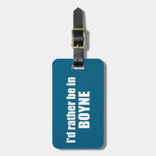 Ik zou liever in Boyne Michigan zijn Bagagelabel (Voorkant verticaal)