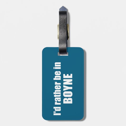 Ik zou liever in Boyne Michigan zijn Bagagelabel (Achterkant verticaal)