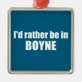 Ik zou liever in Boyne Michigan zijn Metalen Ornament (Voorkant)