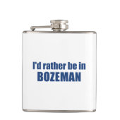 Ik zou liever in Bozeman Montana zijn Heupfles (Voorkant)