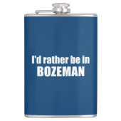 Ik zou liever in Bozeman Montana zijn Heupfles (Voorkant)