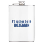 Ik zou liever in Bozeman Montana zijn Heupfles (Voorkant)