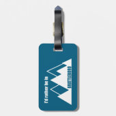 Ik zou liever in Brattleboro Vermont Mountain zijn Bagagelabel (Achterkant verticaal)