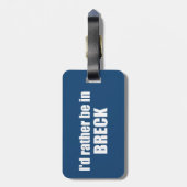 Ik zou liever in Breckenridge Colorado zijn Bagagelabel (Achterkant verticaal)