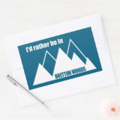 Ik zou liever in Bretton Bossen Mountain zijn Rechthoekige Sticker (Envelop)