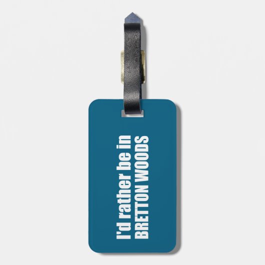Ik zou liever in Bretton Bossen zijn Bagagelabel (Achterkant verticaal)