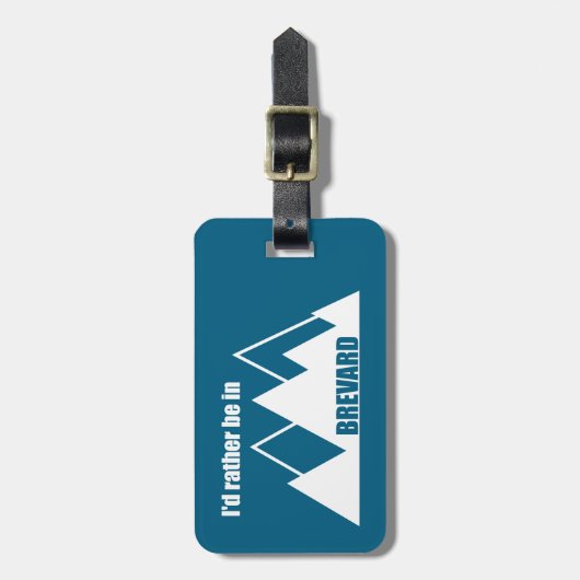 Ik zou liever in Brevard North Carolina Mountain z Bagagelabel (Voorkant verticaal)