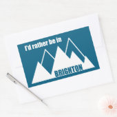 Ik zou liever in Brighton Utah Mountain zijn Rechthoekige Sticker (Envelop)