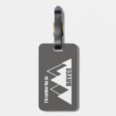 Ik zou liever in Bryce Canyon Mountain zijn Bagagelabel (Achterkant verticaal)