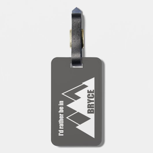 Ik zou liever in Bryce Canyon Mountain zijn Bagagelabel (Achterkant verticaal)