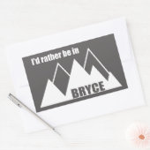 Ik zou liever in Bryce Canyon Mountain zijn Rechthoekige Sticker (Envelop)
