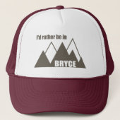 Ik zou liever in Bryce Canyon Mountain zijn Trucker Pet (Voorkant)