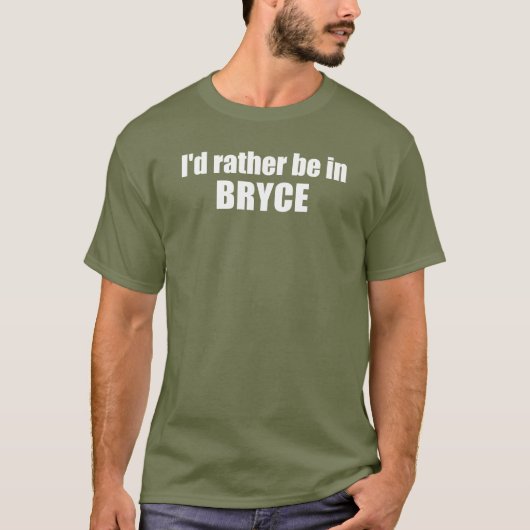 Ik zou liever in Bryce Canyon National Park zijn T-shirt (Voorkant)