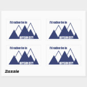 Ik zou liever in Bryson City Mountain zijn Rechthoekige Sticker (Vel)