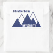 Ik zou liever in Bryson City Mountain zijn Rechthoekige Sticker (Tas)