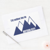 Ik zou liever in Bryson City Mountain zijn Rechthoekige Sticker (Envelop)