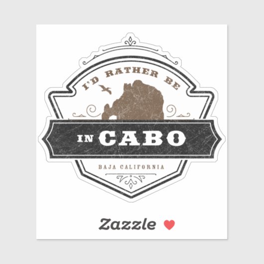 Ik zou liever in Cabo zijn | Cabo San Lucas Sticker (Vel)
