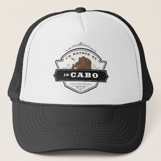 Ik zou liever in Cabo zijn | Cabo San Lucas Trucke Trucker Pet (Voorkant)