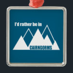 Ik zou liever in Cairngorms National Park Mountain Metalen Ornament<br><div class="desc">Cairngorms National Park is een nationaal park in het noordoosten van Schotland, opgericht in 2003. Het heeft meer bergen, bospaden, rivieren, lochs, wildlife hotspots en vriendelijke dorpjes dan je je kunt voorstellen.</div>