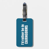 Ik zou liever in Cairngorms National Park zijn Bagagelabel (Achterkant verticaal)