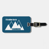 Ik zou liever in Canmore Mountain zijn Bagagelabel (Voorkant horizontaal)
