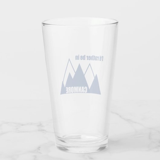Ik zou liever in Canmore Mountain zijn Glas (Achterkant)