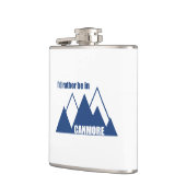 Ik zou liever in Canmore Mountain zijn Heupfles (Links)