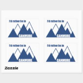 Ik zou liever in Canmore Mountain zijn Rechthoekige Sticker (Vel)