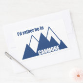 Ik zou liever in Canmore Mountain zijn Rechthoekige Sticker (Envelop)