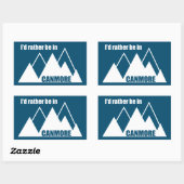 Ik zou liever in Canmore Mountain zijn Rechthoekige Sticker (Vel)
