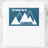 Ik zou liever in Canmore Mountain zijn Rechthoekige Sticker (Tas)
