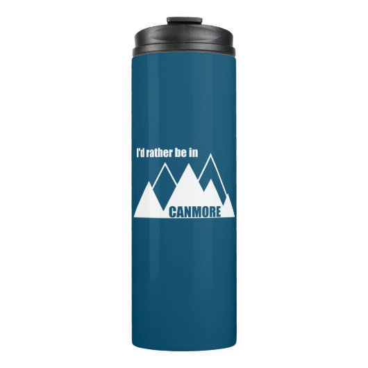 Ik zou liever in Canmore Mountain zijn Thermosbeker (Voorkant)