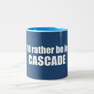Ik zou liever in Cascade Idaho zijn Tweekleurige Koffiemok