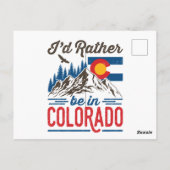 Ik zou liever in Colorado zijn Briefkaart (Achterkant)