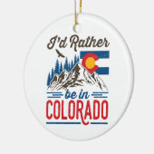 Ik zou liever in Colorado zijn Keramisch Ornament (Links)