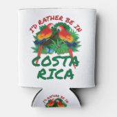 Ik zou liever in Costa Rica Vacation Souvenir zijn Blikjeskoeler (Voorkant)