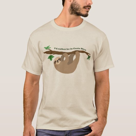 Ik zou liever in Costa Rica zijn T-shirt (Voorkant)