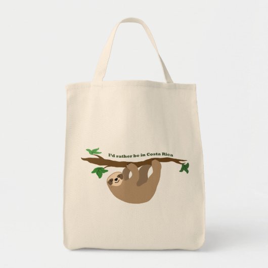 Ik zou liever in Costa Rica zijn Tote Bag (Voorkant)