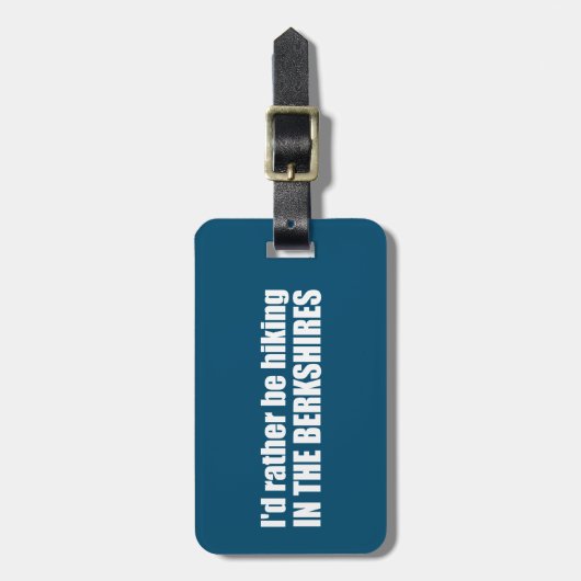 Ik zou liever in de Berkshires gaan wandelen Bagagelabel (Voorkant verticaal)