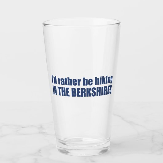 Ik zou liever in de Berkshires gaan wandelen Glas (Voorkant)